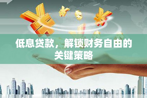 头份低息贷款，解锁财务自由的关键策略
