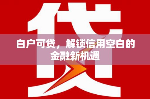 额尔古纳白户可贷，解锁信用空白的金融新机遇