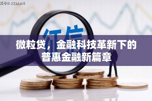 东至微粒贷，金融科技革新下的普惠金融新篇章