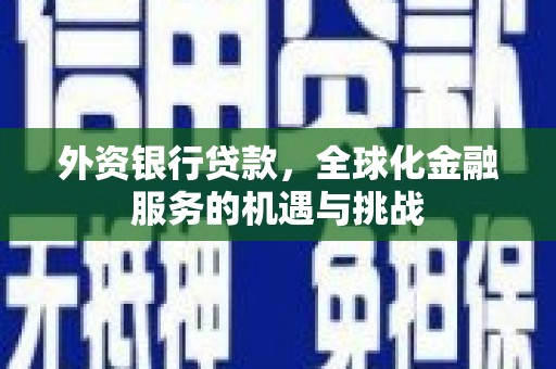 冈山外资银行贷款，全球化金融服务的机遇与挑战