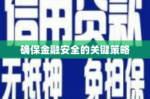 颍州确保金融安全的关键策略